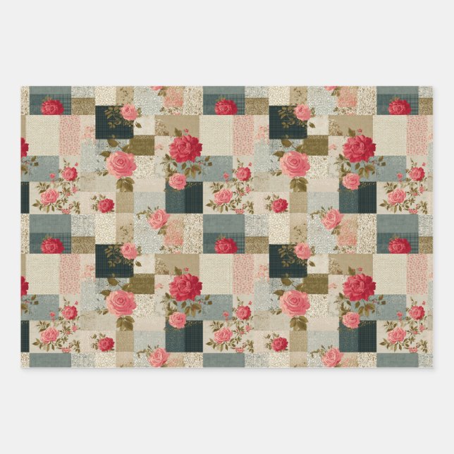 Hoja De Papel De Regalo Floral Fushion (Anverso)