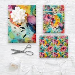 Hoja De Papel De Regalo Floral moderna