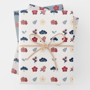 Hoja De Papel De Regalo Floral Primavera Boho Botánico