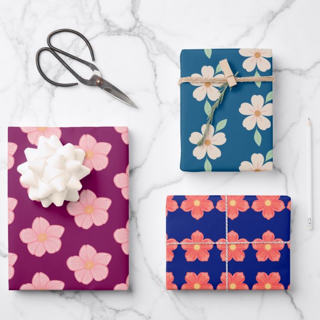 Hoja De Papel De Regalo Floral Wrapping sheets (Anverso)