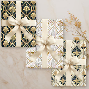 Hoja De Papel De Regalo Florecimiento geométrico Art Deco