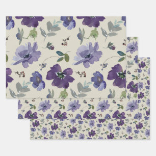 Hoja De Papel De Regalo Flores acuarelas de bonito