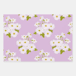 Hoja De Papel De Regalo Flores anenómicas japonesas en un fondo rosado