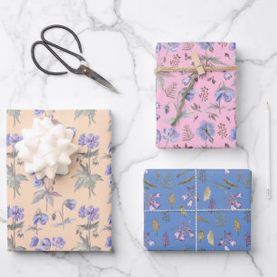 Hoja De Papel De Regalo Flores Coloridas Jardín Floral Patrón de Seamless