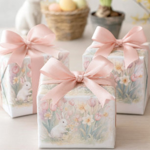 Hoja De Papel De Regalo Flores de conejito para primavera-Pascua