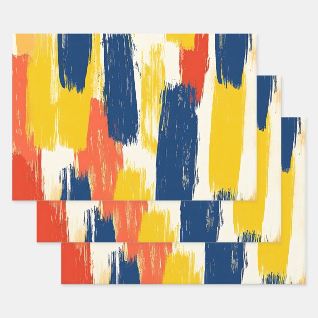 Hoja De Papel De Regalo Flores de crayón y mariposa (Set)