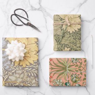 Hoja De Papel De Regalo Flores de crisantemo de William Morris