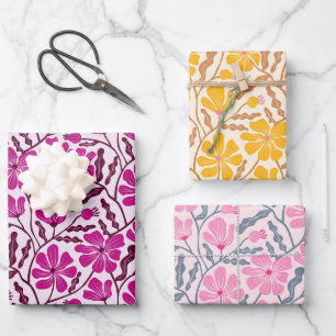 Hoja De Papel De Regalo Flores de época