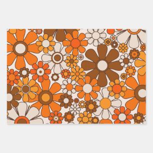 Hoja De Papel De Regalo Flores de jardín retro Vintage Patrón floral de lo