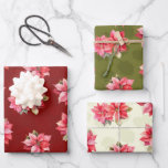 Hoja De Papel De Regalo Flores de Navidades de Poinsettia clásicas<br><div class="desc">Flores de Navidades de Poinsettia clásicas</div>