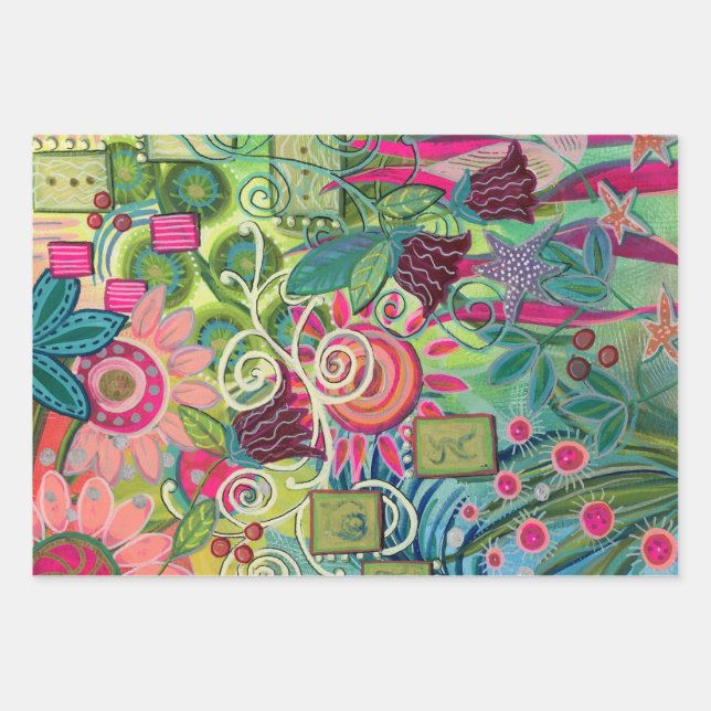 Hoja De Papel De Regalo Flores de postre (Anverso 3)