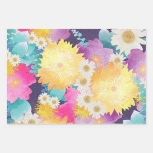 Hoja De Papel De Regalo Flores de verano