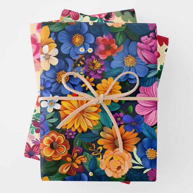 Hoja De Papel De Regalo Flores del Mes del Patrimonio Hispano (In situ)
