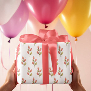 Hoja De Papel De Regalo Flores Delicadas