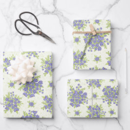Hoja De Papel De Regalo Flores Lilas Purple Floral de Primavera