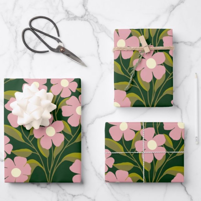Hoja De Papel De Regalo Flores rosas Sage Green Leaves (Subido por el creador)