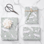 Hoja De Papel De Regalo Flores silvestres dibujadas a mano Lápiz Esbozo pa<br><div class="desc">Patrón de flores silvestres hojas de envolver verdes</div>