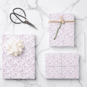 Hoja De Papel De Regalo Flores susurrantes cálido lila - Neutral