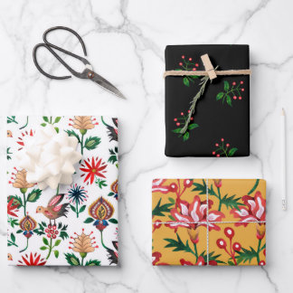 Hoja De Papel De Regalo Flores ucranianas decorativas