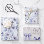 Hoja De Papel De Regalo Flores y arcos púrpura de bonito<br><div class="desc">Bonito Flores y arcos púrpuras boda de cumpleaños</div>