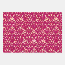 Hoja De Papel De Regalo Flores y puntos