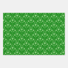 Hoja De Papel De Regalo Flores y puntos