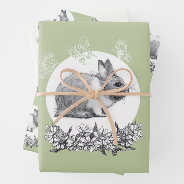 Hoja De Papel De Regalo Fluffy el conejo (In situ)