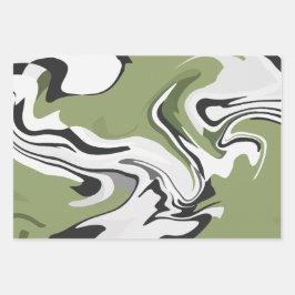 Hoja De Papel De Regalo Flujo abstracto de la naturaleza