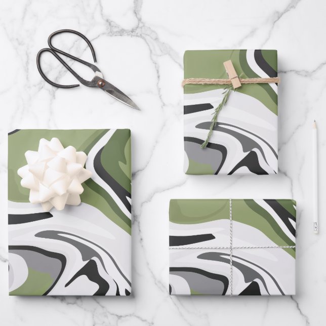 Hoja De Papel De Regalo Flujo abstracto de la naturaleza (Anverso)