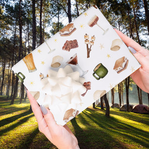 Hoja De Papel De Regalo Fogonata de Otoño para Bodas de Parejas Rústicas