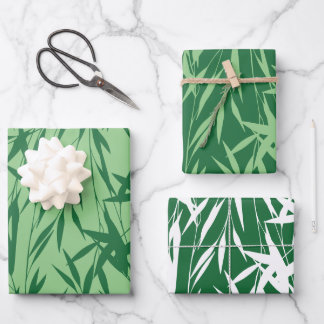 Hoja De Papel De Regalo Foliage verde moderno