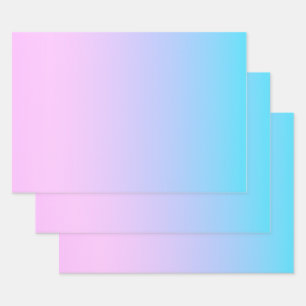 Hoja De Papel De Regalo Fondo de degradado azul y rosa