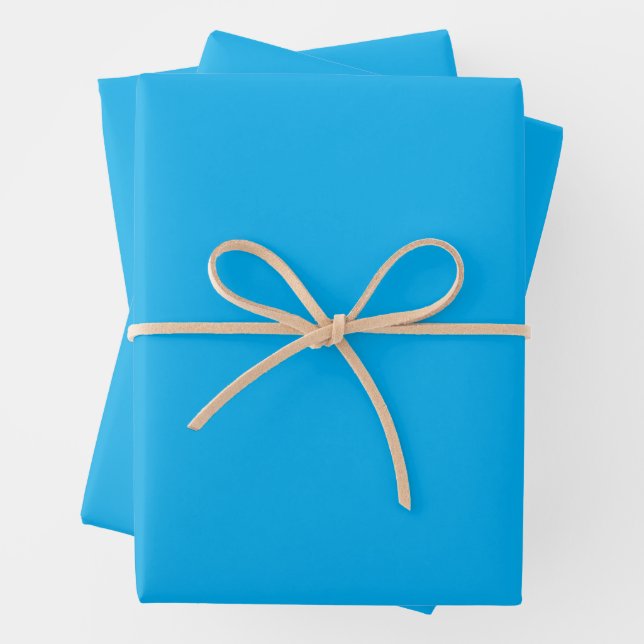Hoja De Papel De Regalo Fondo Sólido de Azul Cian (In situ)