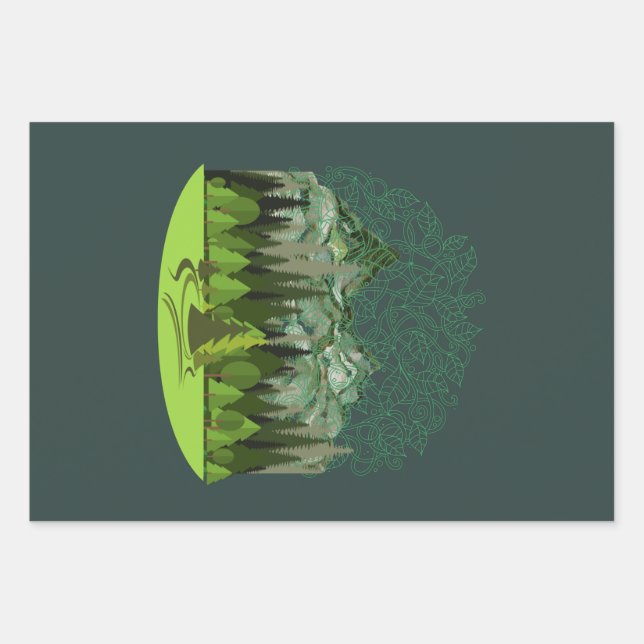 Hoja De Papel De Regalo Forest, Wood, Nature (Anverso)