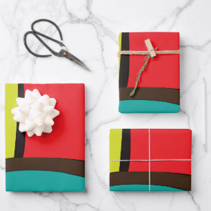 Hoja De Papel De Regalo Formas geométricas coloridas