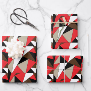 Hoja De Papel De Regalo Formas geométricas coloridas y modernas