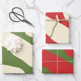 Hoja De Papel De Regalo Formas orgánicas Navidades Minimalistas abstractos