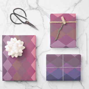 Hoja De Papel De Regalo Formas para diamantes geométricos en colores arcoi