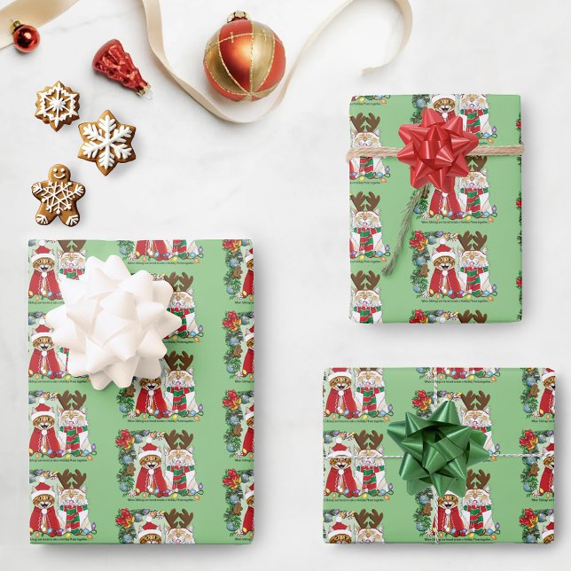 Hoja De Papel De Regalo Foto anual de Navidades gatos (Subido por el creador)