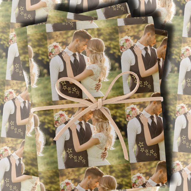 Hoja De Papel De Regalo Foto de boda personalizada (Subido por el creador)