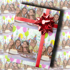Hoja De Papel De Regalo Foto de cumpleaños personalizada