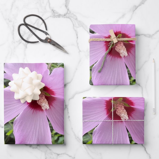 Hoja De Papel De Regalo Foto de flor (Anverso)