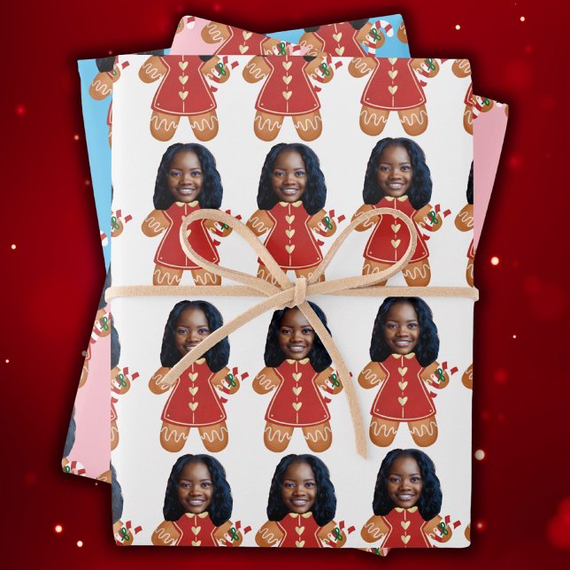 Hoja De Papel De Regalo Foto de personalizado Face Gingerbread Mujeres Nav (Subido por el creador)