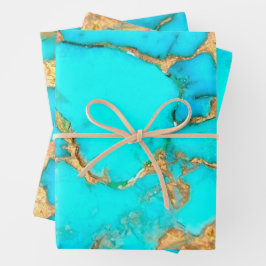 Hoja De Papel De Regalo foto de piedra turquesa
