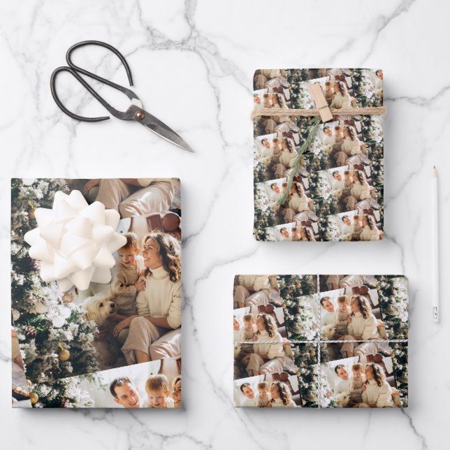 Hoja De Papel De Regalo Foto de su familia (Anverso)