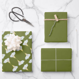 Hoja De Papel De Regalo Foto del jardín trasero de Calla blanca Lily Flowe