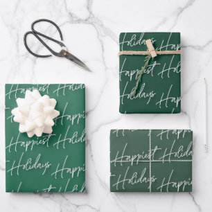 Hoja De Papel De Regalo Foto familiar: Navidades más felices de vacaciones