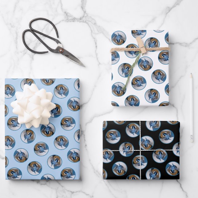 Hoja De Papel De Regalo Foto original de Nuthatch Flying en blanco (Anverso)