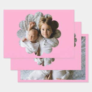 Hoja De Papel De Regalo Foto personalizada en flor