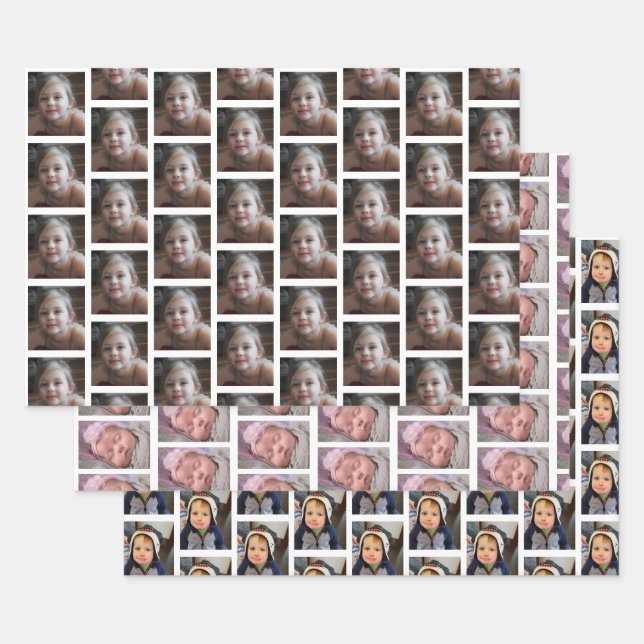 Hoja De Papel De Regalo Foto personalizada para niños (Set)